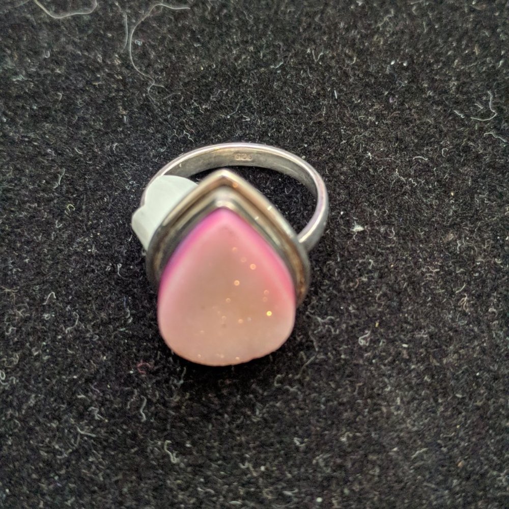 PINK DRUZY RING SZ 8